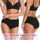 JojoQueen Period Underwear for Women Menstrual Panties Cotton Postpartum Easy Clean Teens Brief (M)