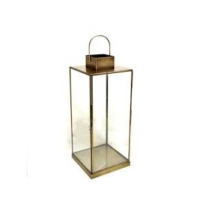 HD 21in Glass/gold lantern