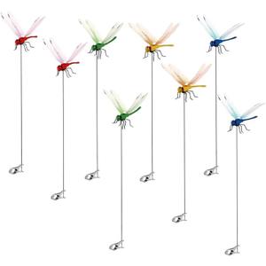 8 Pcs Dragon Fly Clip, 3D Realistic Fake Dragonflies, Dragonfly Clips for Outdoor Decor, Lifelike Insect Clips for Hats, Garden, Plants & Patio, Waterproof Hanging Ornaments with Wind-Activated Wings