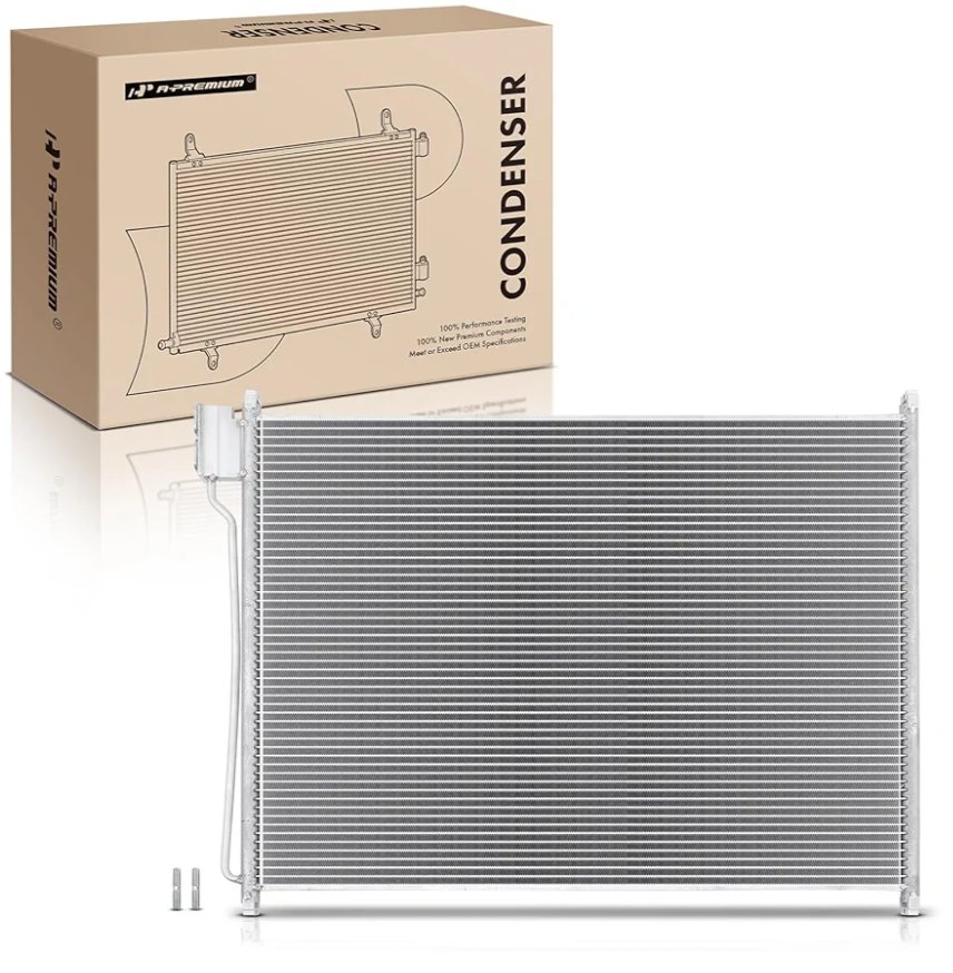 A-Premium Air Conditioning A/C Condenser Compatible with Ford Excursion 2000-2005, F-250 F-350 F-450 F-550 Super Duty 1999-2007, Replace# F81Z19712AA, 6C3Z19712AB