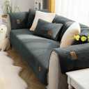 vctops Sherpa Fleece Sofa Couch Covers Super Soft Warm Plush Sectional Couch Cover Luxury Fuzzy Furry Non Slip Sofa Slipcover Furniture Protector (Dark Grey,36"x36")