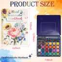 Floral Watercolor Painting Kit for Adults & Beginners with 24 Paints, 3 Brushes,Watercolor Workbook & photo album | 12 Original DIY Patterns, Step-by-Step Tutorials | Beginner-Friendly Creative Gift