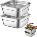 2 in 1 Large Stainless Steel Sink Basin with Colander, Lancisism 12.6" Stainless Steel Washing-up Bowl Multi-purpose Dish Tub for Sink Wash Basins Dishpan for Sink