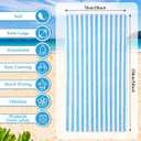 Moukeren 30 Packs Oversized Beach Towels Bulk Absorbent Quick Drying Towel Large Soft Pool Towels Microfiber Travel Towel for Women Men Hotel Spa Hot Tub and Bath (59 x 28 Inch,Stripe)