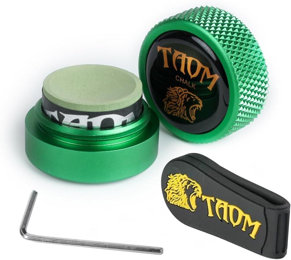 TAOM Pool Chalk Holder Round Shaped Practical Tool Billiards Accessories Magnetic Mini Chalk Tip Case Container Round Box Billiards