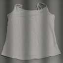 Trendy Queen Double Lined Adjustable Spaghetti Strap Tank Top for Women Cute Summer Basic Crop Top for Teen Workout Going Out, White, XXS