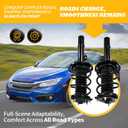 Front Pair Complete Strut-Coil Spring Assemblies Compatible with Civic 2016 2017 2018 2019 2020 2021, 1 Piece