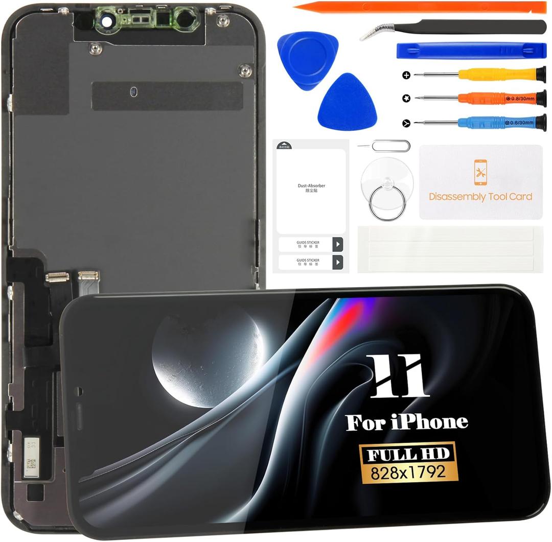 SRJTEK for iPhone 11 Screen Replacement for iPhone 11 LCD Display Touch A2111 Screen Replacement Sensor A2223 Digitizer for iPhone A2221 Screen Assembly Kits (Incell,Black)