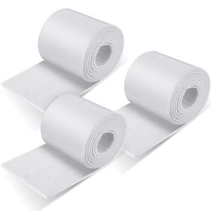 3 Rolls 1/4" x 6" x 2.5 Yard Adhesive Felt Sheet Padding, Self Adhesive Felt Roll for Foot, White Comfort Padding Cushion for Pressure Relief Foot Support for Furniture Protection Splint Lining