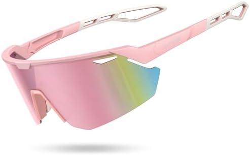 Lamicall 24g Polarized Sports Sunglasses for Men Women - UV400 Protection Sun Glasses Gifts for Running Cycling Baseball