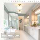 12" Brass Schoolhouse Lights Fixture Milk Glass Light Fixtures Mid Century Light Fixtures School House Lights Fixture Ceiling Semi Flush Mount Ceiling for Bathroom Bedroom (Bulb Incl.)