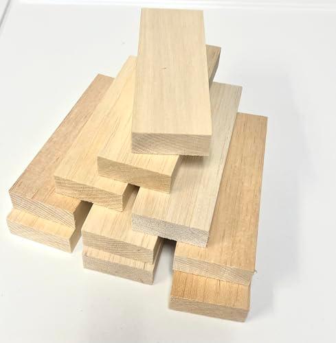 5 Pack Wood Blocks for Crafts, Unfinished Wood Planks Rectangles for Crafting, Carving and DIY Hobby (5 7/8 x 2 x 3/4 inch)