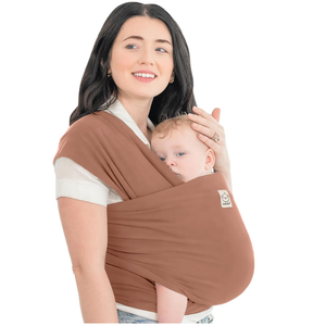 KeaBabies Baby Wrap Carrier  All in 1 Original Baby Carrier Newborn to Toddler Sling, Easy to Wear, Hands Free Bonding, Lightweight, Breathable Infant Wraps (Terracotta)