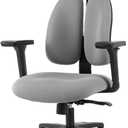 Ergonomic Home Office Chair with Lumbar Support, high Back pc Chair, Comfortable Small Office Chair for Work, Study and Gaming (Plus Gray)