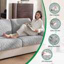 OHSIO Couch Cushion Covers, Super Soft Thicker Fleece Sofa Cover Stretch Sectional Sofa Slipcover Washable Pet Friendly Anti-Slip Stain Resistant Furniture Cover for Home(1 Back Cover,Light Gray)