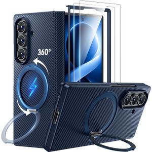 Hoerrye for Samsung Galaxy Z Fold 8 Ultra Case - Magnetic 360° Ring Stand