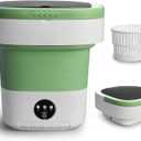 20L Portable Washing Machine, Mini Washer with Spin Basket Laundry Machine, 3 Modes Deep Cleaning, Upgraded Small Collapsible Laundry for Hotel, Apartment, Home and Travel - Green