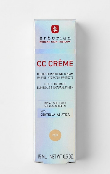 Erborian Color Correcting CC Cream with Centella Asiatica, Fair (Clair)  Light MultiPurpose Facial Concealer with Illuminating Finish Soothes & Hydrates  SPF Korean Skincare Skin Perfector  0.5 Oz