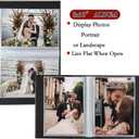 Photo Album 8x10 2 Packs Clear Pages Pockets Leathe Cover Slip Slide in Photo Album Each Holds 50 Vertical 8x10 Photos Picture Book for Wedding Family (Blue)