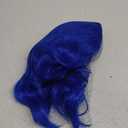 BERON 14 Inches Royal Blue Wig Short Curly Wig Dark Blue Bob Wigs Women Beach Wave Wigs for Cosplay Costume Party Hairnet Included