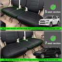 EKR 4runner Seat Covers Full Set 5 Seats 2010-2024,Car Seat Cover for Toyota 4 Runner,Leather Seat Covers for Cars SUV,Automotive Seat Covers,Car Seat Protector Cushion Waterproof(Black)