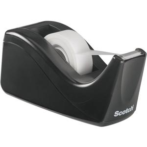 Scotch Desktop Tape Dispenser, Black Two-Tone, 1 Dispenser/Pack (C60-BK) (Up To 3/4 In)