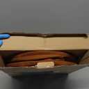 GO&SO Set of 2 Fabric Bell Lamp Shades Brown,6" Top x 13" Bottom x 9.8" High (Spider) - Handcrafted Medium Lamp Shades for Table & Bedside Lamps Replacement Farmhouse