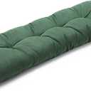 SUNROX LokGrip Non Slip Tufted Memory Foam Bench Cushion, FadeShield Water Resistant Durable Thicken Outdoor/Indoor Bench Seat Pads 51x16x4 inch, Heather Fern