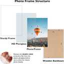JCJMY 16x23 Picture Frame White for Poster Photo Picture, Horizontal and Vertical Formats for Wall Hanging, 16 x 23 Wall Gallery Poster Photo Frame for 16 by 23 Photos Posters, White