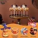 Halloween Cake Pop Molds - Cookie Cutters Set, Pumpkin & Ghost Cake Pop Cutter and Pusher, 3D Printed Chocolate Mold Press for Party Treats, Cake Pop Kit Baking Molds for Desserts