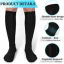 30-40mmHg Medical Graduated Compression Socks for Women&Men Circulation-Compression Stockings-Knee High Socks for Support,Hiking,Running