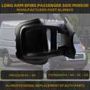 Dasbecan Driver Side Mirror Compatible with Ram Promaster 1500 Long Arm