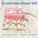 Esmorah Baby Gift Set, Baby Shower Gifts, Monthly Baby Milestone Signs & Baby Clothes Dividers Organizer(21 pcs), Hello World Sign - Unique Newborn Gifts for Boys and Girls (Pink)