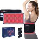 16" x 8.6" Medical-Grade TPU Infrared Red Light Therapy Mat for Body Pain Relief, NIR Light for Body Back Knee Neck, Easy to Clean, 120 LEDs