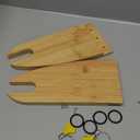 YYRZZ High Chair Foot Rest Accessories, 2 Pairs Stainless Steel Anti-Slip Buckle Baby Highchair Footrest Accessories with 8 Rubber Rings, Compatible with IKEA Antilop High Chair Footrest