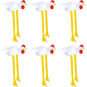 Pack of 6 Chicken Hats - Perfect for Parties, Festivals, and Mardi Gras 