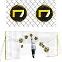3-in-1 Soccer Training Rebounder & Goal Backstop Net - Soccer Goal for Volley, Passing, Solo Training - Outdoor Sports, Backyard Games