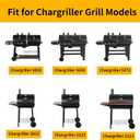Hongso 20 inches Ash Drip Pan for Chargriller 2823 5050 5072 5650 2123 2223 Charcoal Grills, Char-Griller Model 200157, Replacement Parts Chargrill Ash Pan with 2pcs Fire Grate Hanger