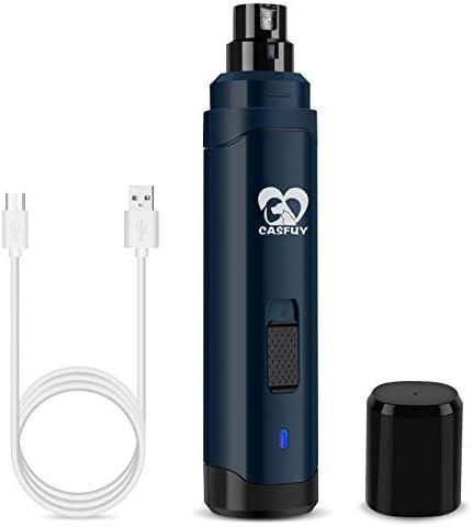 Amazon.com: Casfuy Dog Nail Grinder Upgraded - Professional 2-Speed Electric Rechargeable Pet Nail Trimmer Painless Paws Grooming & Smoothing for Small Medium Large Dogs & Cats(Dark Blue)
