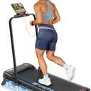 THERUN Walking Pad, 2 in 1 Foldable Treadmills for Home, 2.5HP Under Desk with Handle Bar, 16" Widened Running Belt, with Remote Control