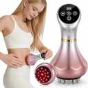 SHANOER 4-in-1 Lymphatic Drainage Massager - Anti-Cellulite Tool with Heating/Vibration/Light Therapy, Cordless Handheld for Sciatica & Legs/Belly/Back/Hips Pain Relief & Skin Tightening