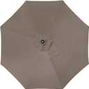 ontheway 9FT Patio Umbrella Enhanced Replacement Canopy Market Table 8 Ribs Umbrella Canopy