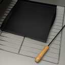 Small Fire Pit for Outside Wood Burning,Fire Bowls with Firproof Mat, Backyard Black Square Ourdoor Bonfire Pit with Waterproof Cover for Outside Patio Camping (Black, 22 INCH)