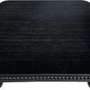 dwellington Farmhouse Display Wood Riser, 12" Decorative Black Beaded Pedestal Stand, Square Tiered Tray Decor for Kitcher Decor, Countertop