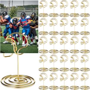 Frienda 24 Pcs 1.97 Inch Basketball Centerpieces for Table Basketball Decoration Picture Holder Party Table Number Holders Card Display Stands for Sports Birthday Party Supplies Gifts