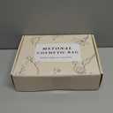 Clear Makeup Bag, Travel Toiletry Bag Cosmetic Case for Women, Waterproof Portable Make Up Skincare Pouch with Zipper, Compact Car Organizer Bag for Essentials, Mini & Medium, Ivory White