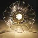 Chandelier, Flush Mount Ceiling Light, Clear Glass Shade Light Fixture, 1 Light Lighting Fixture for Bedroom,Dining Room,Kitchen, Hallway (Clear 4111CL)