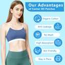 Castor Oil Patches, 40PCS DIY Castor Oil Pack Wrap, Belly Button Patch, Disposable Belly Button Pad with PU Film, Organic Cotton Self-Adhesive Patches, 3.94 x 3.94 Inch Leak-Proof No-Wash Design