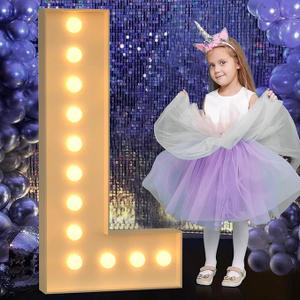 imprsv Light Up Letters, 4FT Marquee Letters for Birthday Wedding Engagement Party Decor, Large Marquee L for Party Decoration Arch Kit Decorations