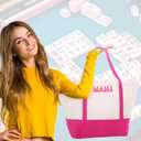 Extra Large American Mahjong Empty Bag 25.2 x 14.17 x 9.06 Inches Mahjong Tile Bag for Game Players Mah Jong Lover Gifts(Pink)